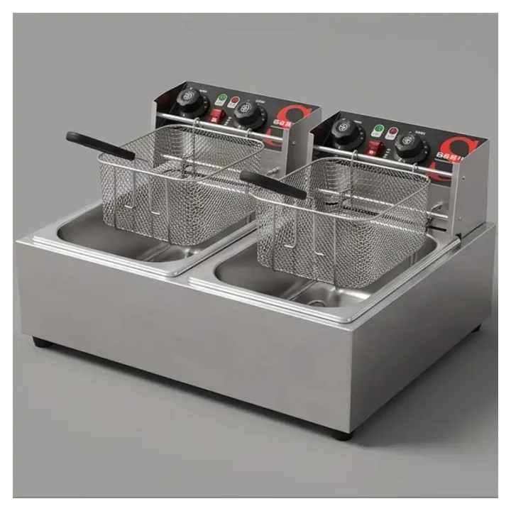 联合-RJ-82双缸电炸炉（带开关+定时）