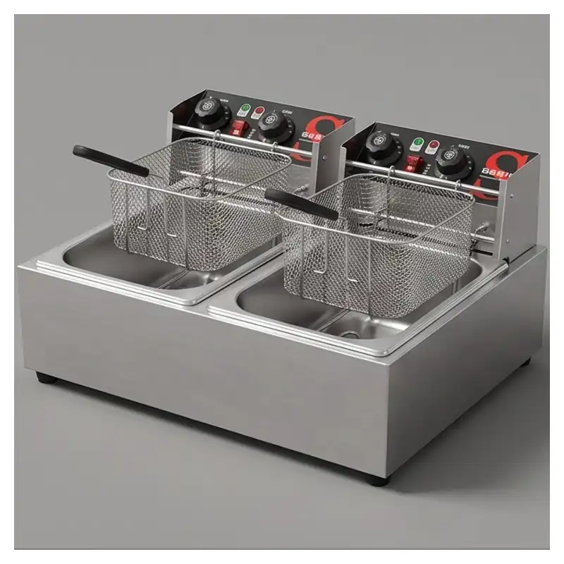 联合-RJ-82双缸电炸炉(带开关+定时)